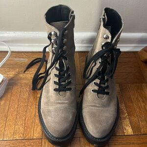 All Saints Suede Combat Boot